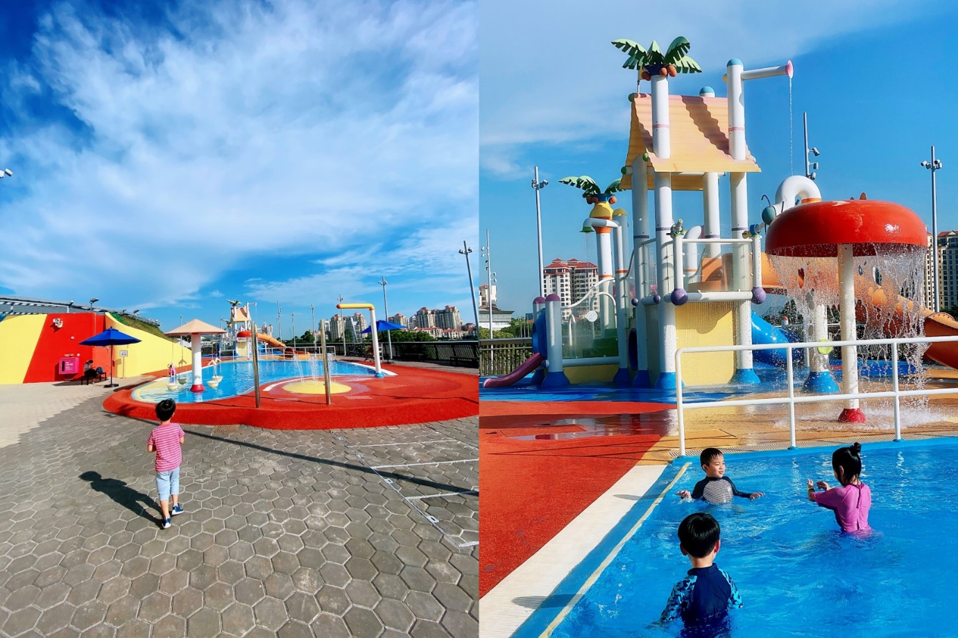 My son and I had a great experience pushing comfort limits at Splash-N-Surf, the Kids Water Playground at Singapore Sports Hub.